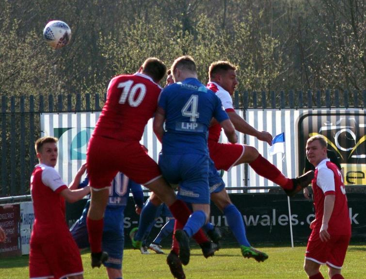 Sean Pemberton goes close with a strong header