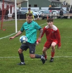 Penlan in possession against Milford United. Picture Andrew Goffin