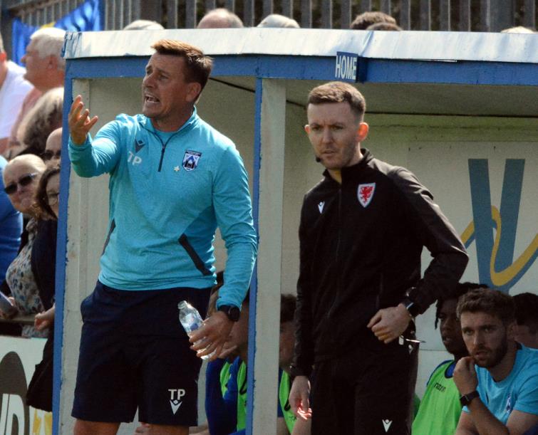 Haverfordwest County manager Tony Pennock barks out instructions