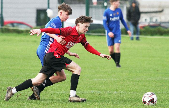 Skipper Kieran Griffiths on the attack for Pennar. Picture Susan McKehon
