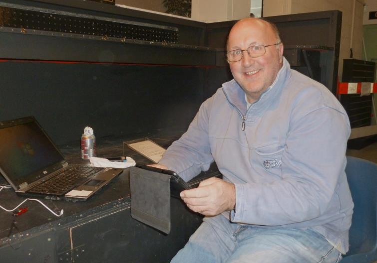 Phil back at his desk and getting on with his IT work