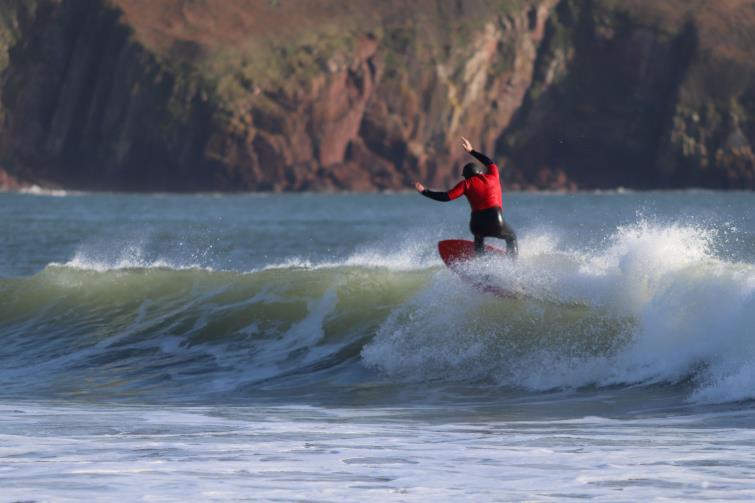 Phil on the crest of a wave