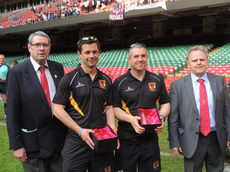 Proud Ysgol Y Preseli coaches Marc Lloyd and Gethin Vobe