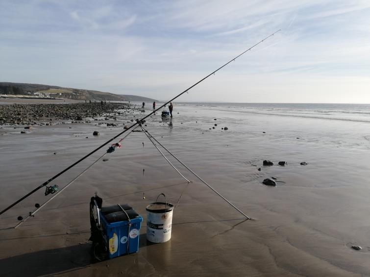 Good conditions at Amroth beach