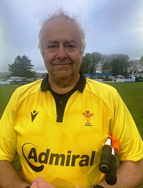 Match referee Andrew Thompson