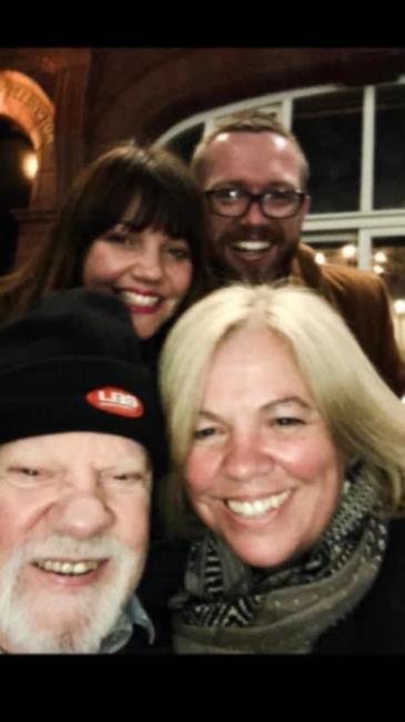 Reg and his children Nichola, Lucy and Rhys