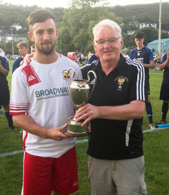 Clarby skipper Reinallt George and Brian Morris