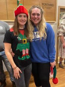 Rhian and Jana - fancy dress ladies of the match