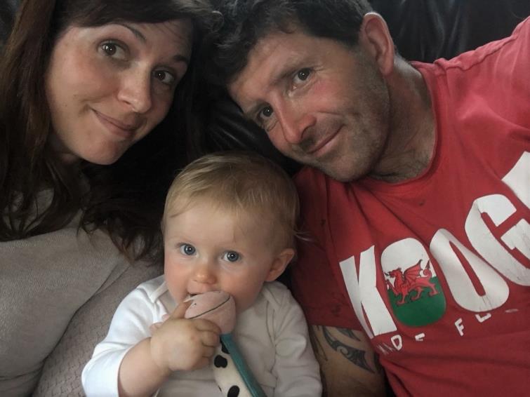 Richard with Claire and baby Ava
