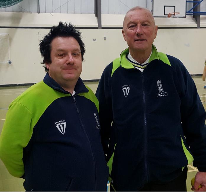 Umpires Neil Croucher  and Allan Hansen 