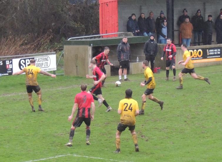 Goodwick hat-trick hero Will Haworth is on the ball. Picture Bill Carne