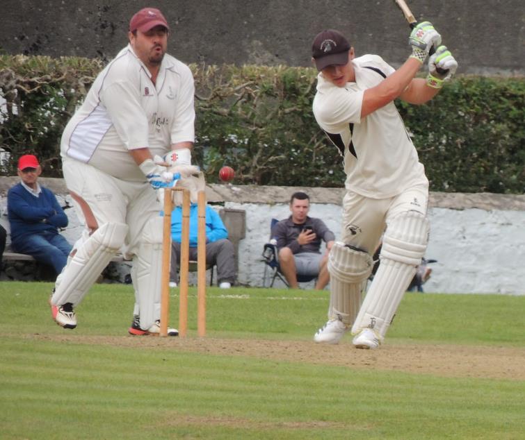 Will Hughes - showing the batting skills that earned him 88 runs