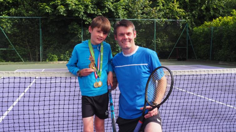 William Cross with proud dad Jeremy