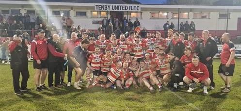 Delighted winners Milford Haven