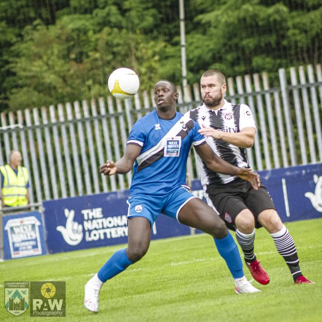 Two-goal hero Alhagi Touray Sisay shows a neat touch.