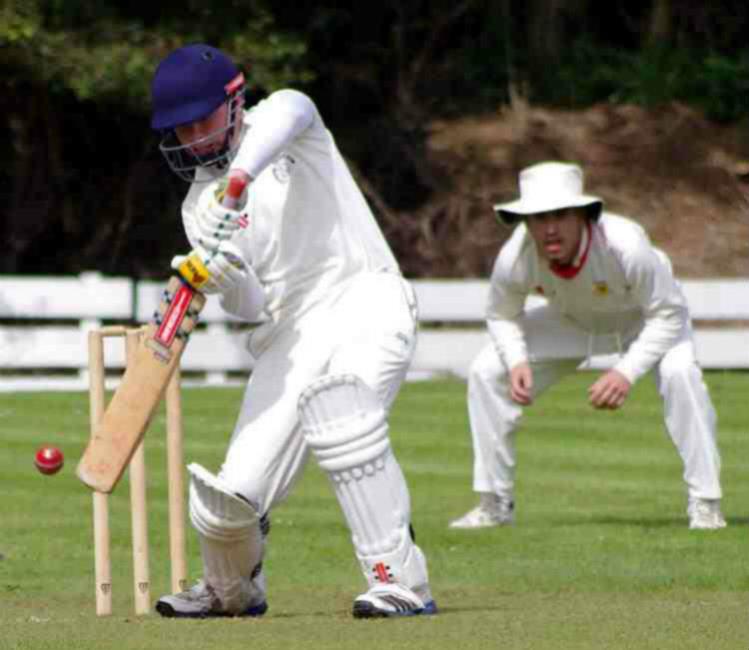 Toby in batting action