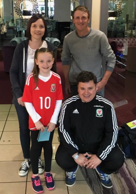 Kayleigh, proud parents and organiser Gareth Rogers