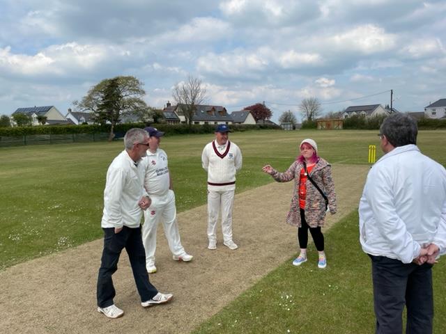 The coin toss before the match
