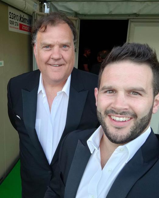 Trystan with world-famous Welsh opera singer Sir Bryn Terfel