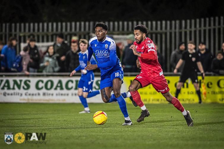 Tyrese Owen closes in for Haverfordwest County