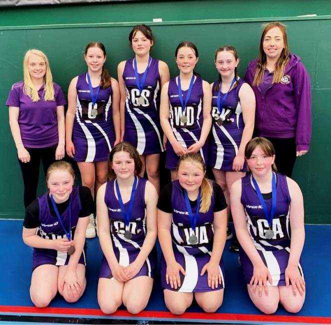 U12s - Fishguard A with coaches Emily and Rhian