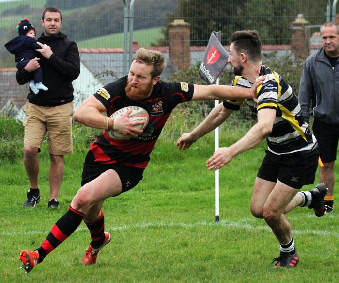 Yannick Parker - try scorer for Tenby