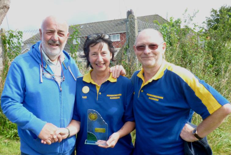 Bill Carne with Liz and Nigel Rowland
