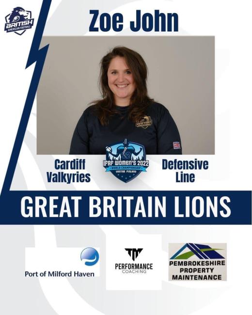 Zoe John  - Great Britain Lions