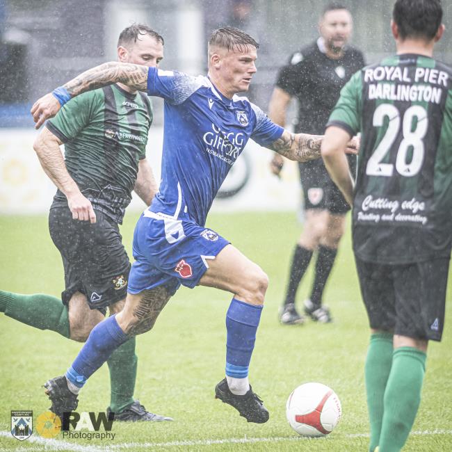 Kai Whitmore scored twice for Haverfordwest County