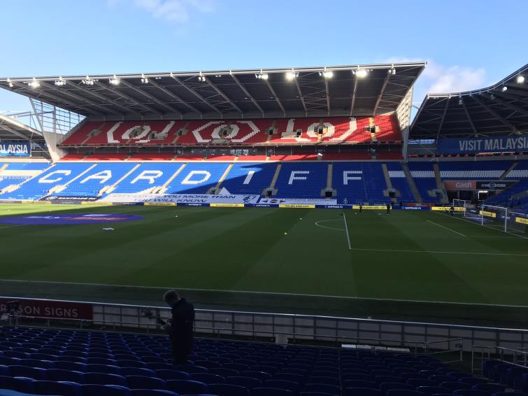Empty Cardiff City Stadium as Swansea City beat Cardiff City 2-0 in the Championship