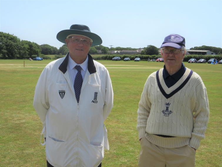 Umpires Martin Jones and Nick Evans