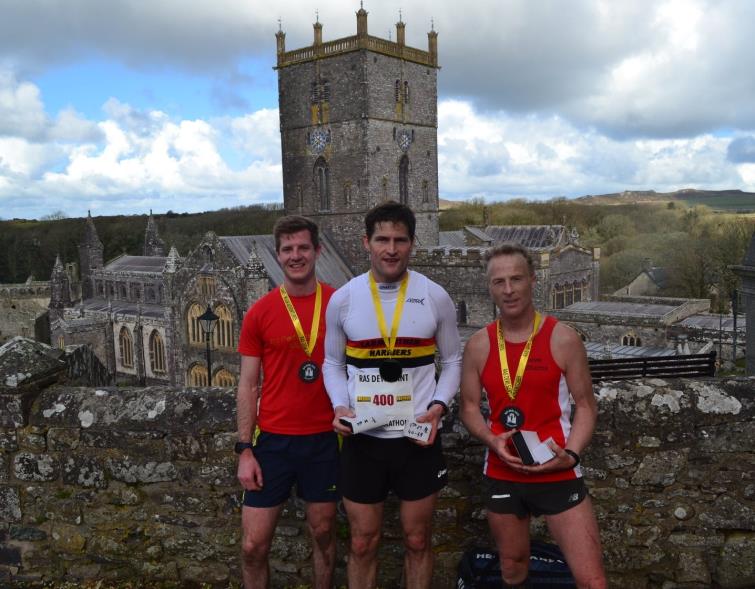 Half-marathon top three Will Kernick, Jack Tremlett, Steve Williams