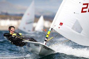 Michael Beckett sailing to victory